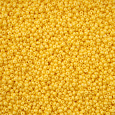 11/0 Preciosa Seed Beads Yellow Chalk Dyed Solgel #43234